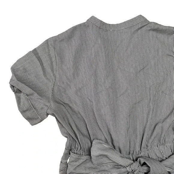 Anthropologie Current Air That’s A Wrap Striped Jumpsuit Ruched Tie Back Small - Picture 11 of 16